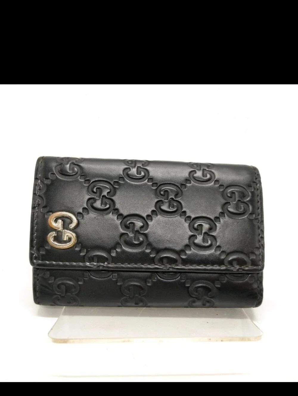 Gucci Key Holder Guccissima Leather 6-Hook Key Case w/ Detachable Valet Ring
